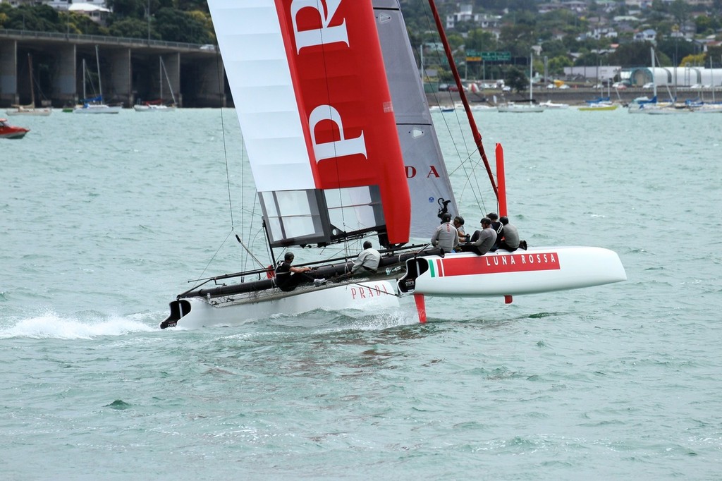 Luna Rossa and Emirates Team NZ - Practice Racing, Waitemata Harbour © Richard Gladwell www.photosport.co.nz